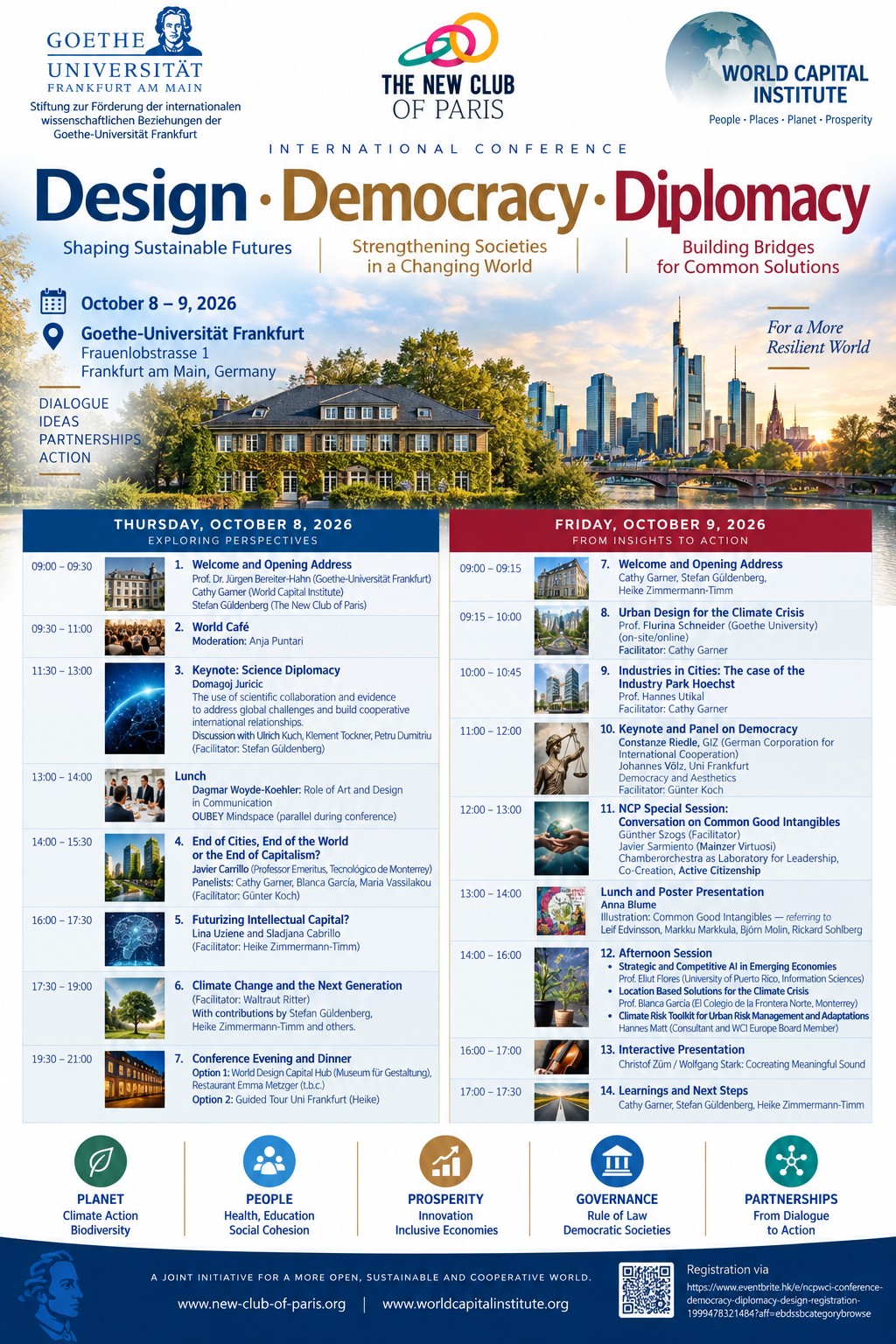 Frankfurt Conference Program Poster: Design, Democracy & Doplomacy