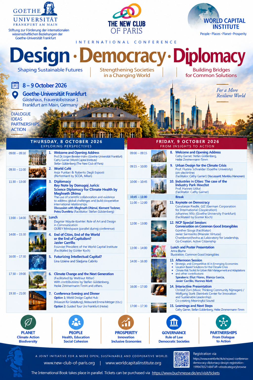 Frankfurt Conference Program Poster: Design, Democracy & Diplomacy